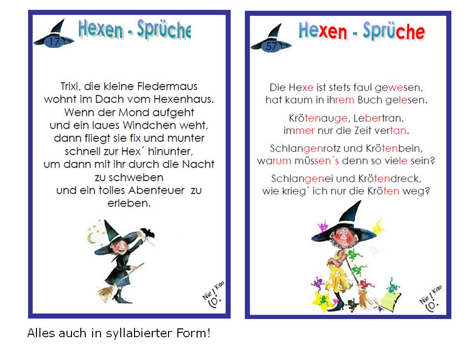 43++ Spruch fruehling kurz , Unterrichtsmaterial, Übungsblätter für die Grundschule Lesen mit Spaß Hexensprüche und